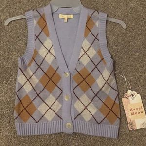Hazel Moon Pastel Purple Sweater Vest
